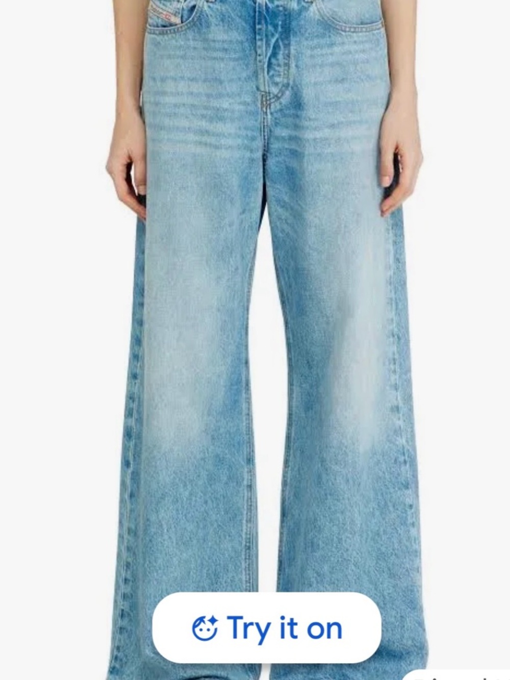 High-Rise Wide-Leg Jeans in Light Blue Wash